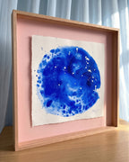 Ultramarine moon - 20x20 cm