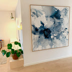 Monochrome #1 - 150x150 cm - med egetræsramme
