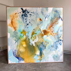 To new beginnigs - 150x150 cm (m. egetræsramme)