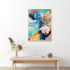 Raw and blue - 60x80 cm (hørlærred)