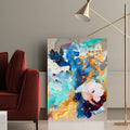 Raw and blue - 60x80 cm (hørlærred)