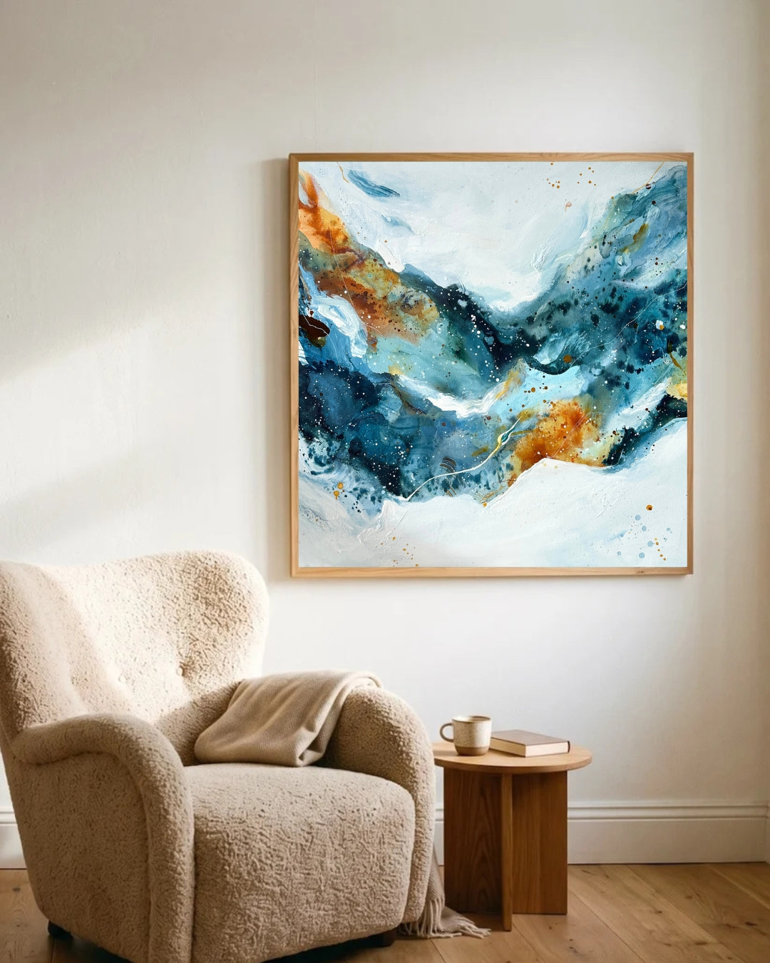 Soft #12 - 100x150 cm - in oak frame