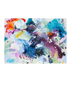 Abstract art poster by Mette Lindberg – open edition with dynamic fluid composition