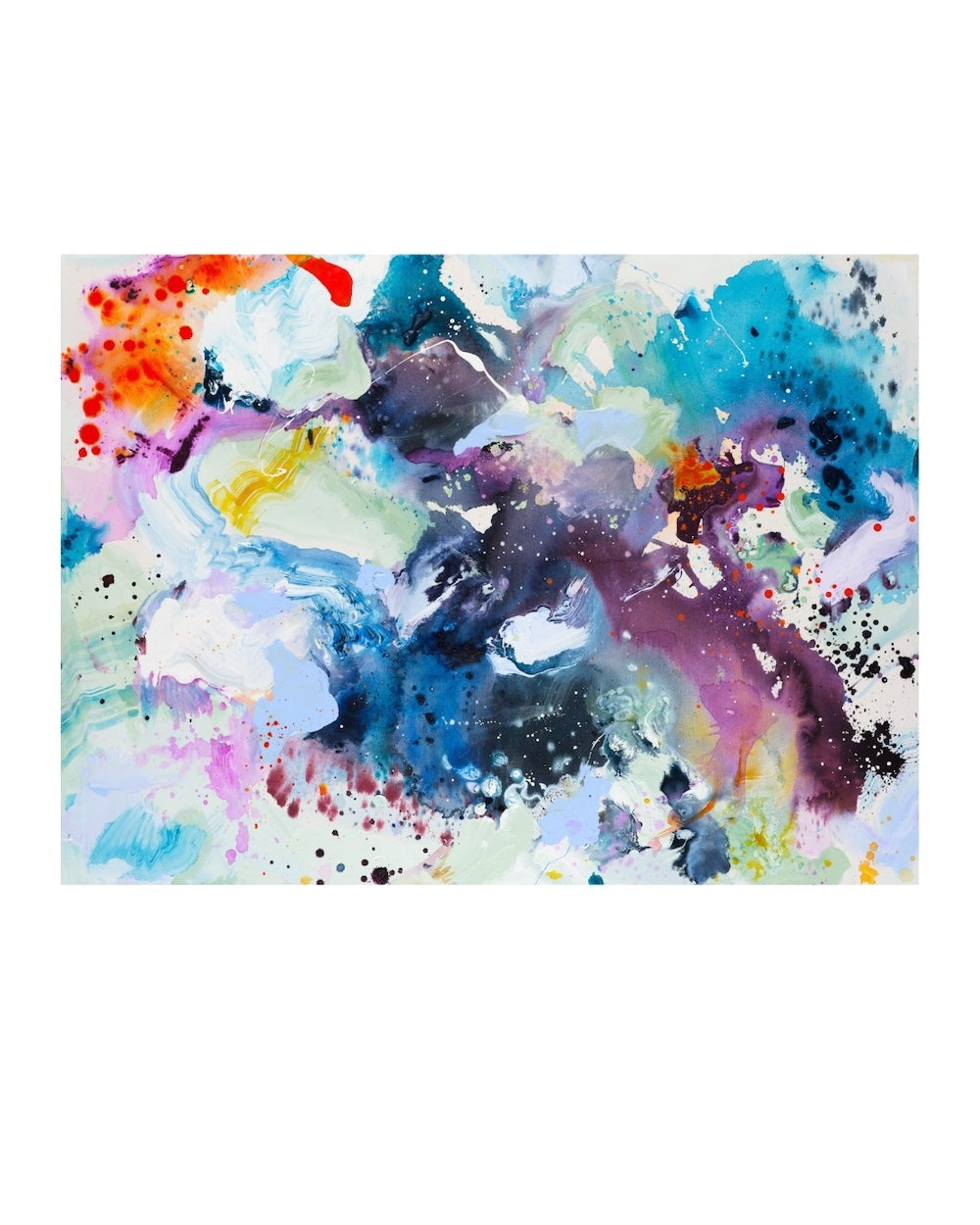 Abstract art poster by Mette Lindberg – open edition with dynamic fluid composition