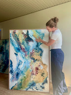 Soft #13 - 100x150 cm - i egetræsramme