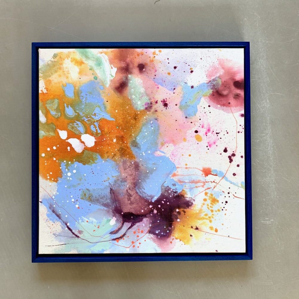 Colour scape #4 - 50x50 cm - blå ramme