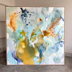 To new beginnigs - 150x150 cm (m. egetræsramme)
