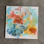 Abstraction #1 - 60x60 cm - m. egetræsramme