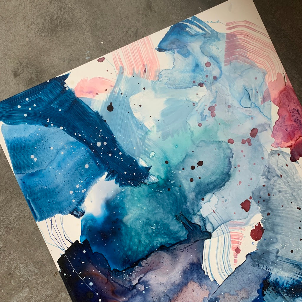 Give - Maleri på papir - A1 størrelse (59,4x84,1 cm)