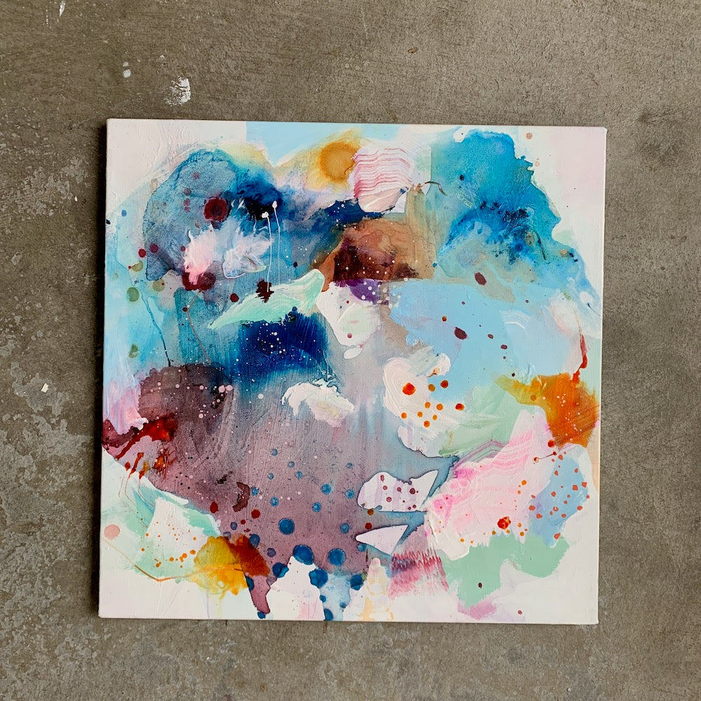 In process #1 og #2 - 50x50 cm (to malerier)