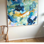Panorama #1, i egetræsramme (140x140 cm)