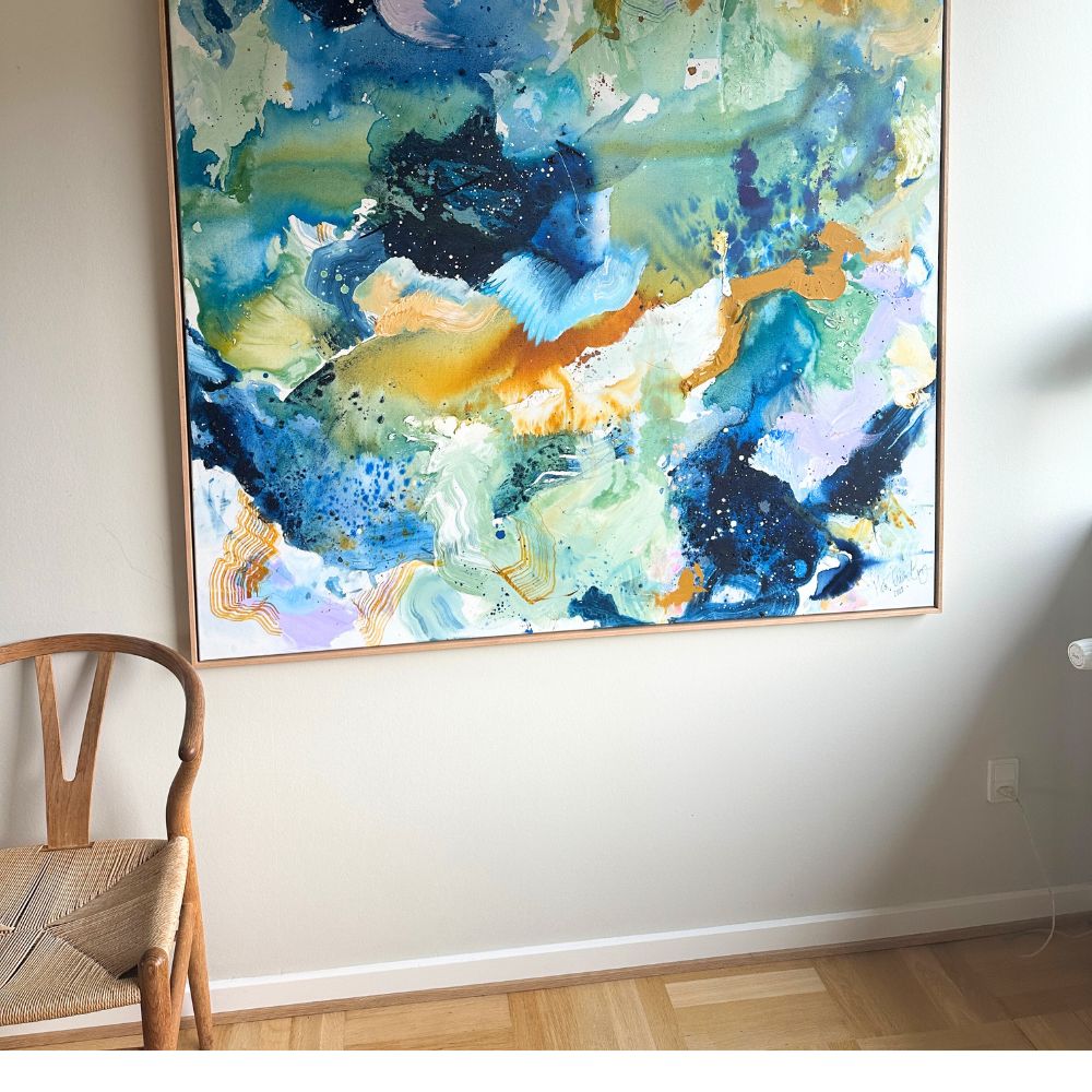 Panorama #1, i egetræsramme (140x140 cm)