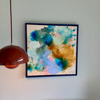 Colour scape #1 - 50x50 cm - blå ramme