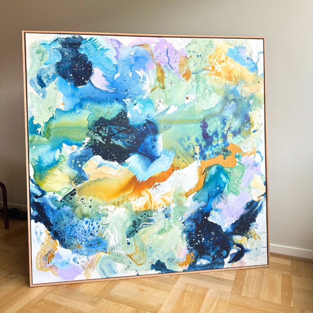 Panorama #1, i egetræsramme (140x140 cm)