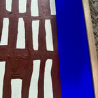 Ultramarine #11 - originalt papirværk - 52,5 x 67,5 cm - egetræsramme/ART-glas