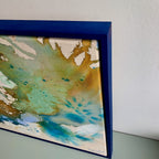 Colour scape #2 - 50x50 cm - blå ramme