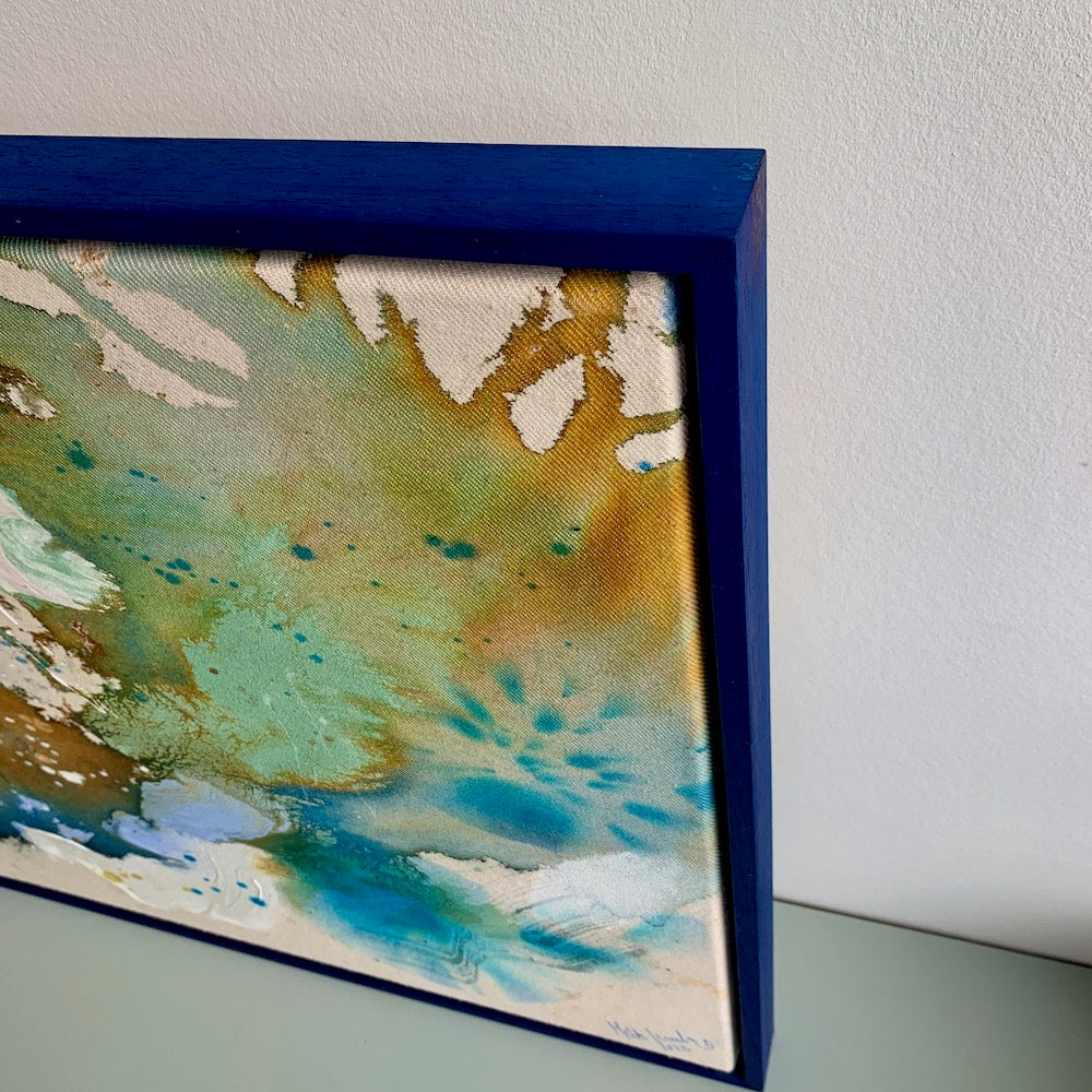 Colour scape #2 - 50x50 cm - blå ramme