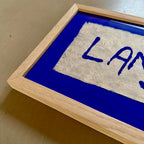 Langsom... - originalt papirværk - 31,5 x 19 cm - egetræsramme/ART-glas