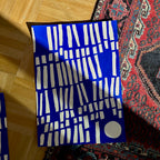 Ultramarine #10 - originalt papirværk - 50x70 cm - egetræsramme/ART-glas