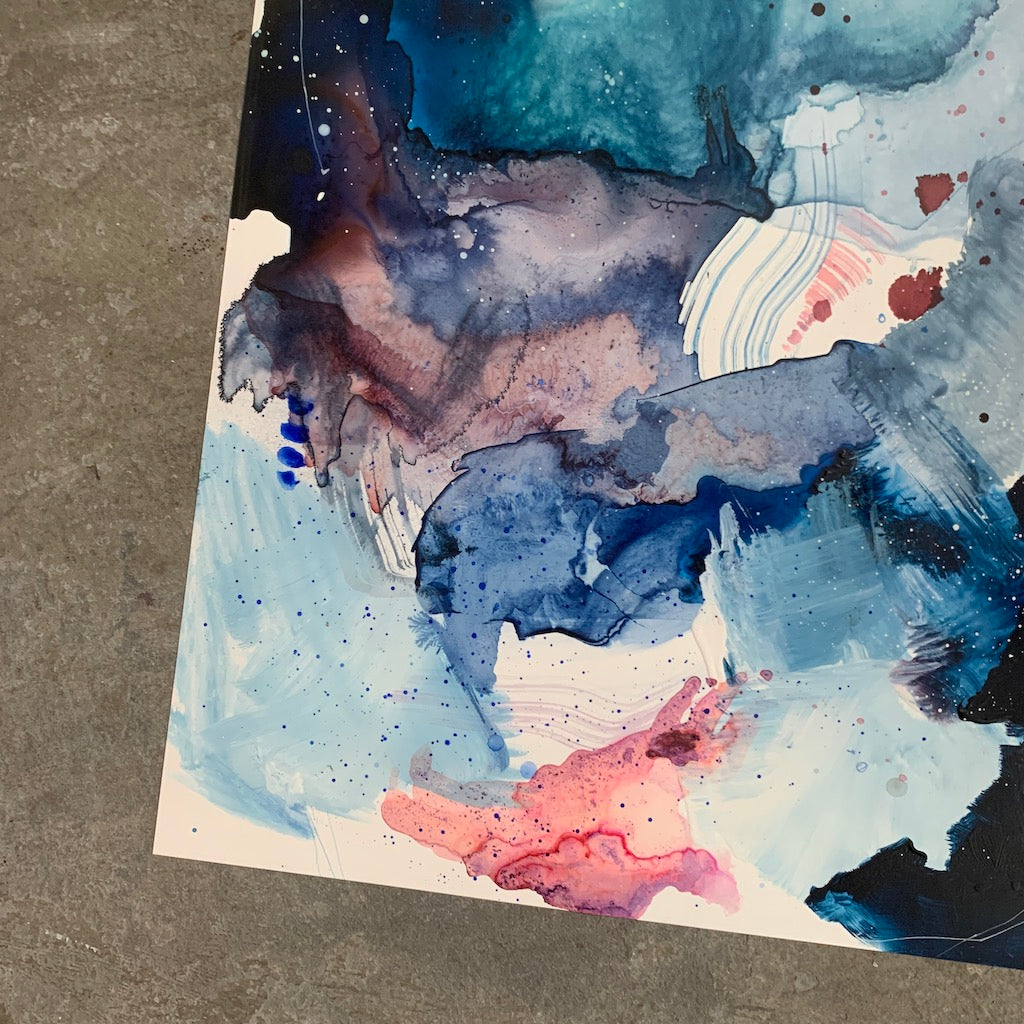 Give - Maleri på papir - A1 størrelse (59,4x84,1 cm)