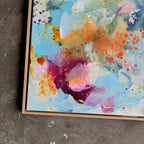 Abstraction #4 - 60x60 cm - m. egetræsramme