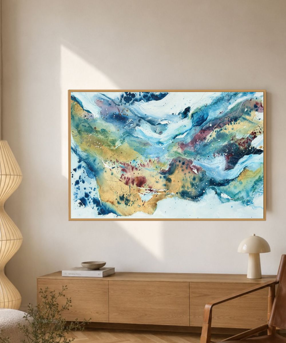 Soft #13 - 100x150 cm - i egetræsramme