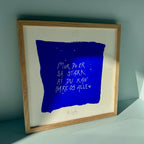 Mor du er så stærk... - originalt papirværk - 32 x 32 cm - egetræsramme/ART-glas