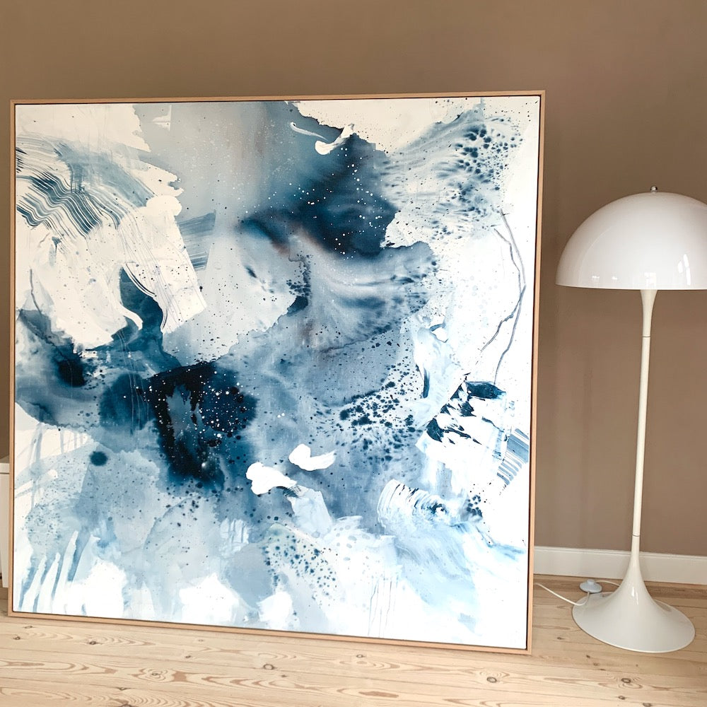 Monochrome #1 - 150x150 cm - med egetræsramme