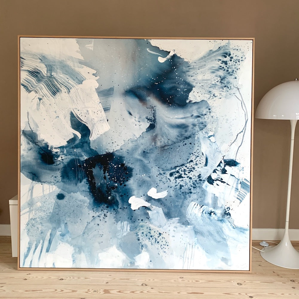 Monochrome #1 - 150x150 cm - med egetræsramme