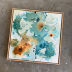 Mind view #1 og #2 - 60x60 cm i egetræsramme (2 malerier)