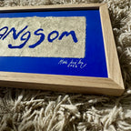 Langsom... - originalt papirværk - 31,5 x 19 cm - egetræsramme/ART-glas