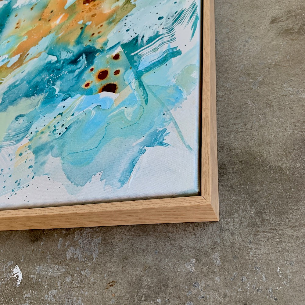Mind view #1 og #2 - 60x60 cm i egetræsramme (2 malerier)