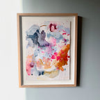 Think #1 - 39,5 x 49 cm - originalt maleri i egetræsramme