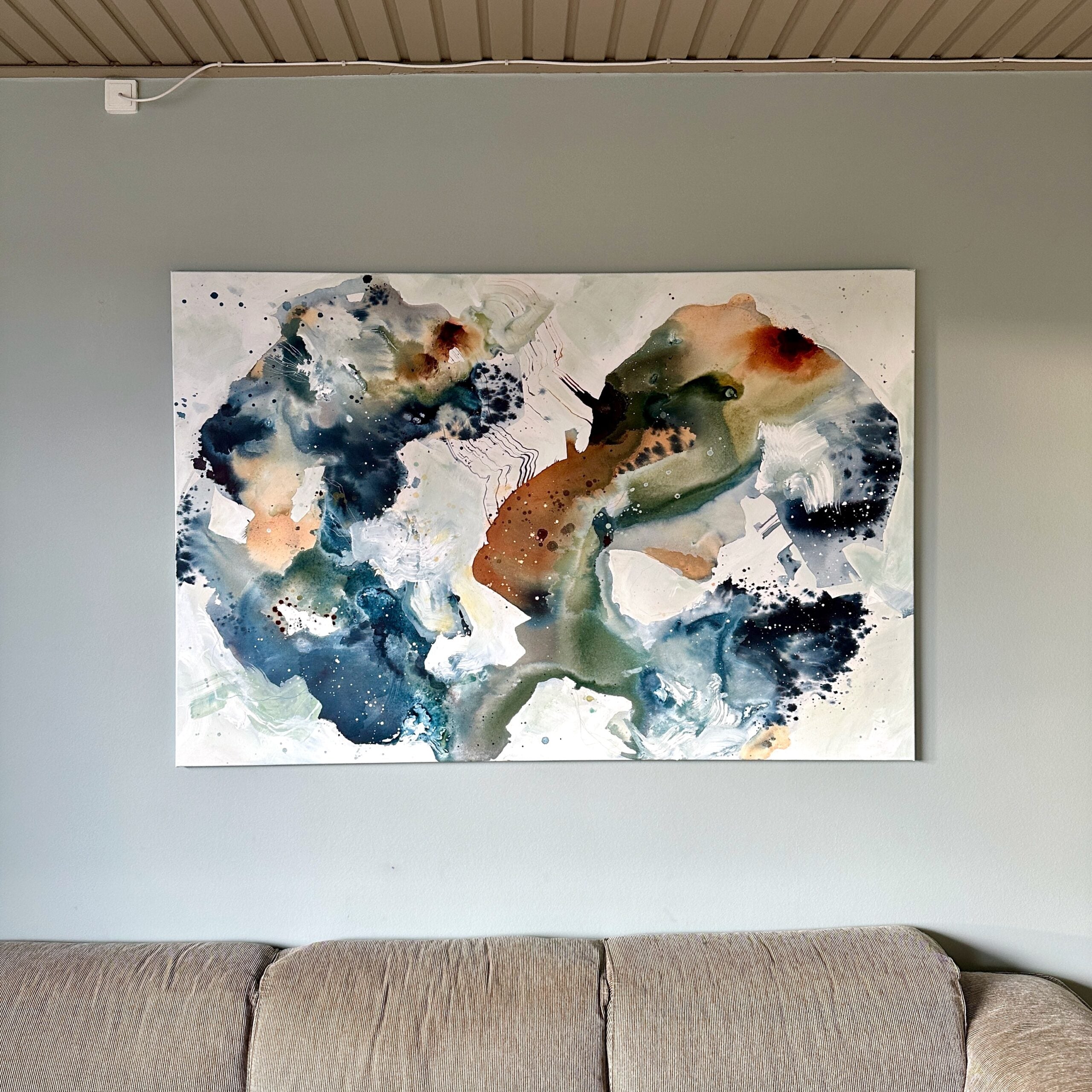 Soft #6 - 100x150 cm - i egetræsramme