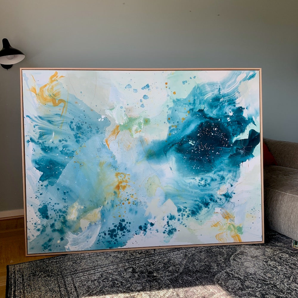 Fly - 120x150 cm - i egetræsramme