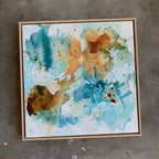 Mind view #1 og #2 - 60x60 cm i egetræsramme (2 malerier)