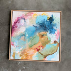 Abstraction #3 - 60x60 cm - m. egetræsramme