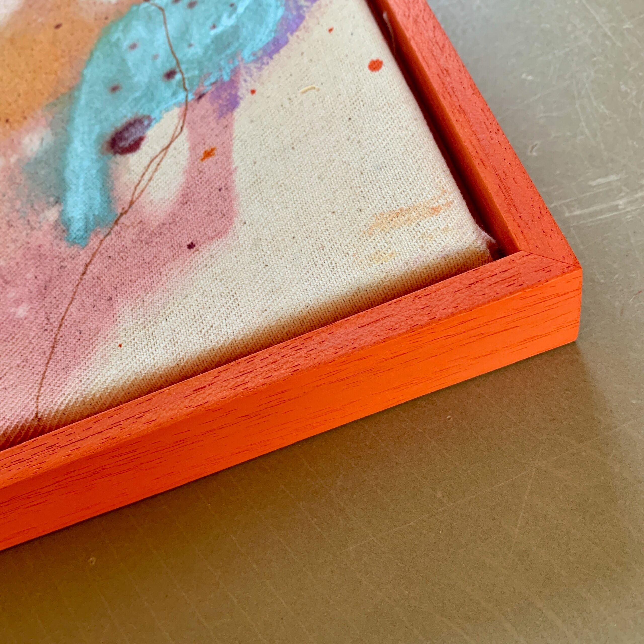 Colour scape #6 - 50x50 cm - orange ramme