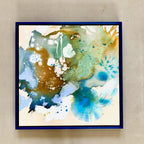 Colour scape #2 - 50x50 cm - blå ramme