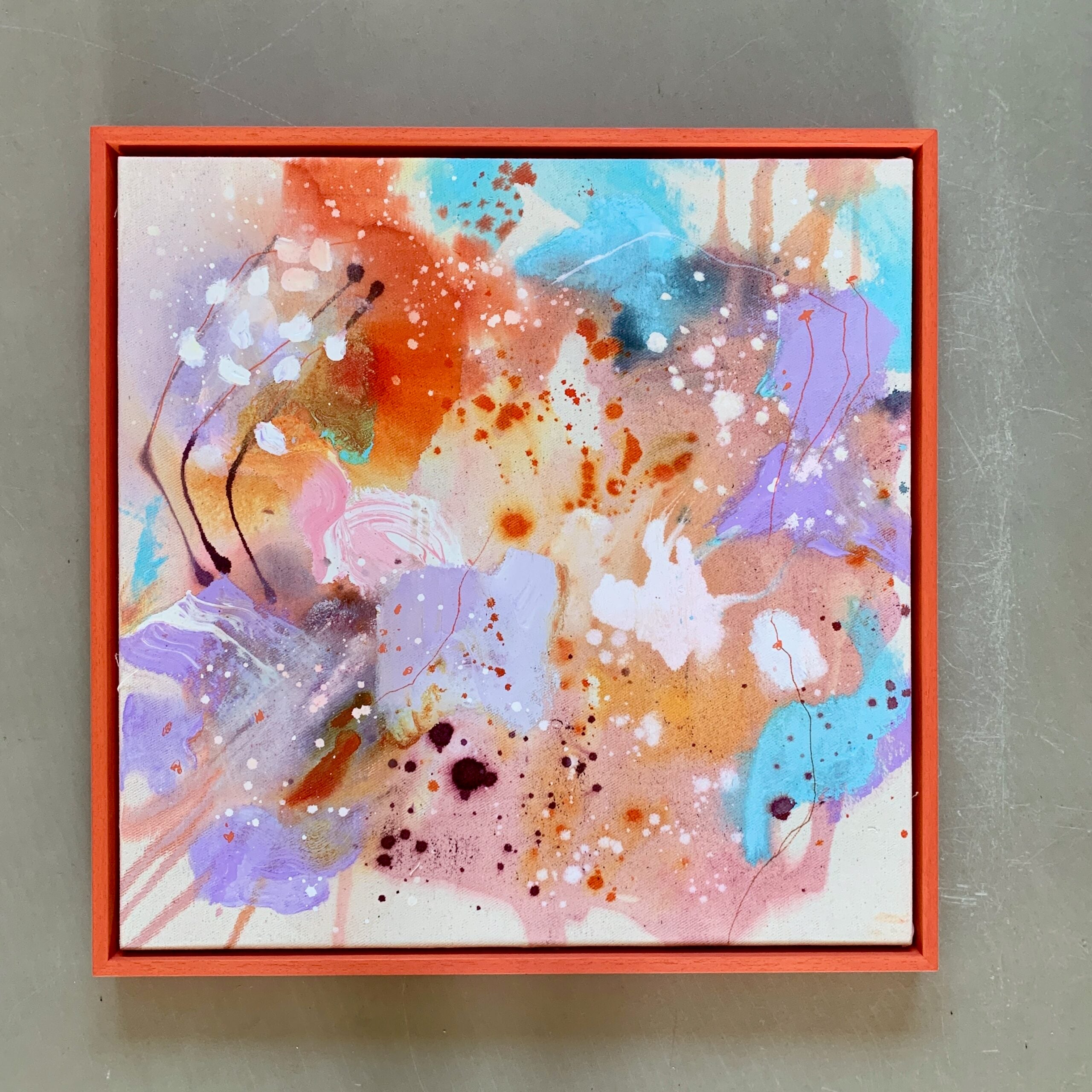 Colour scape #6 - 50x50 cm - orange ramme