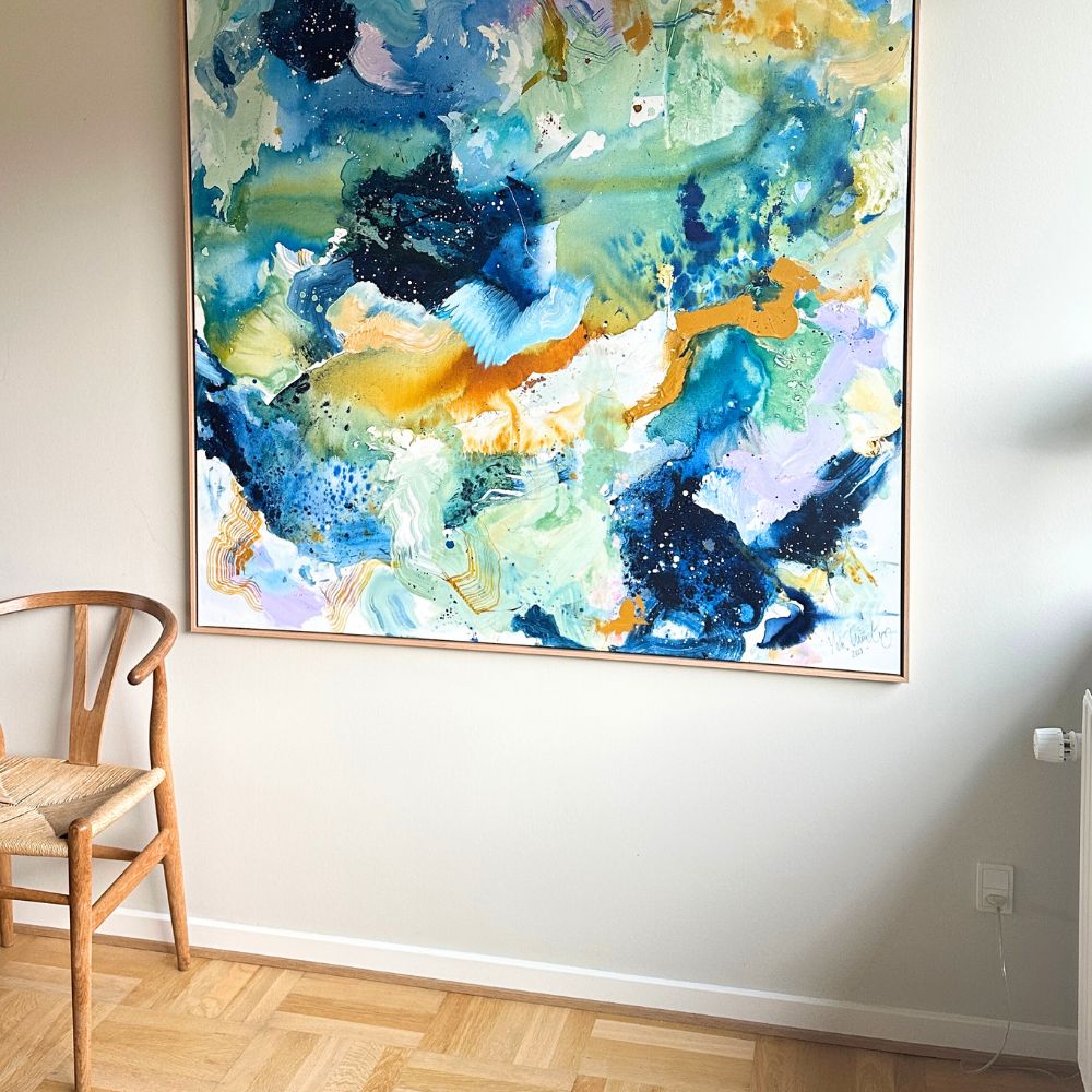 Panorama #1, i egetræsramme (140x140 cm)