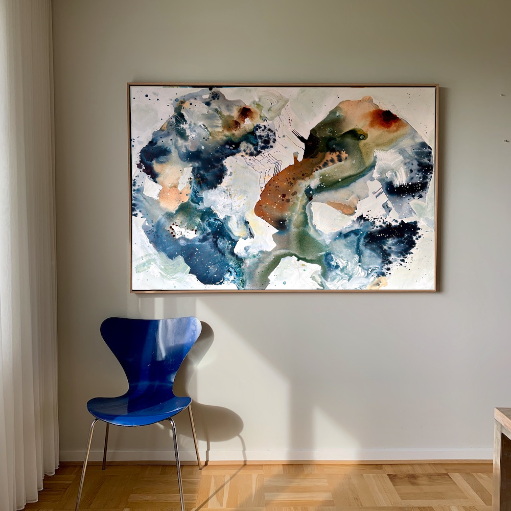 Soft #6 - 100x150 cm - i egetræsramme