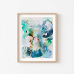 Green Parks #2 - 60x75 cm - maleri i egetræsramme