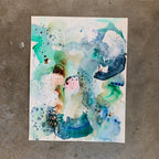 Green Parks #2 - 60x75 cm - maleri i egetræsramme