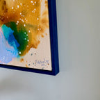 Colour scape #1 - 50x50 cm - blå ramme