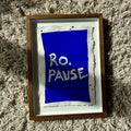 Ro. Pause. - originalt papirværk - 28,5 x 38,5 cm - Røget egetræsramme