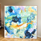 Panorama #1, i egetræsramme (140x140 cm)