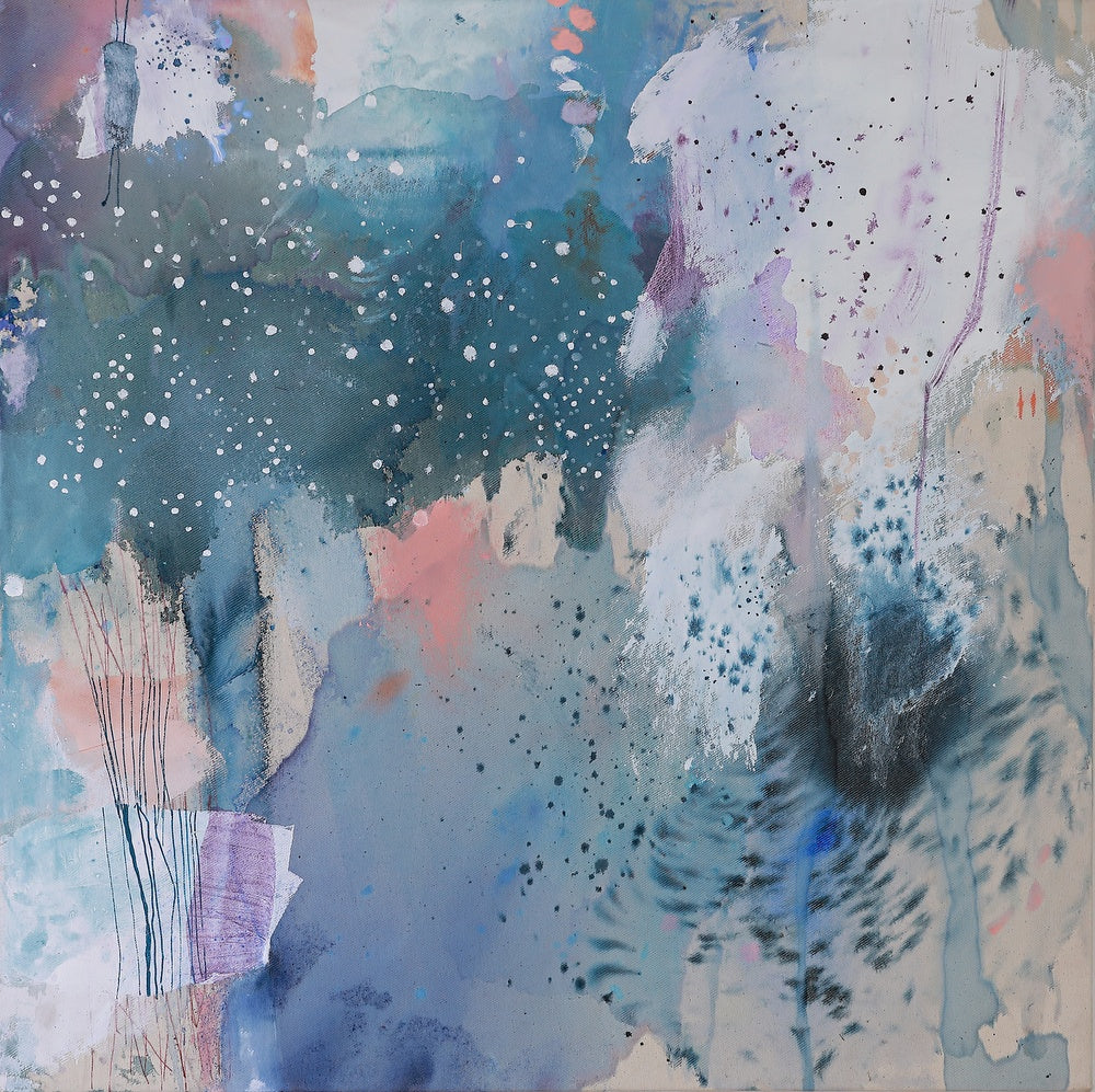 A little bit of snow - 75 x 75 cm