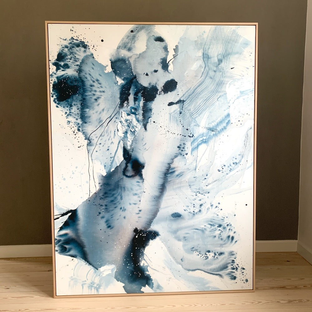 Monochrome #2 - 120x160 cm - med egetræsramme
