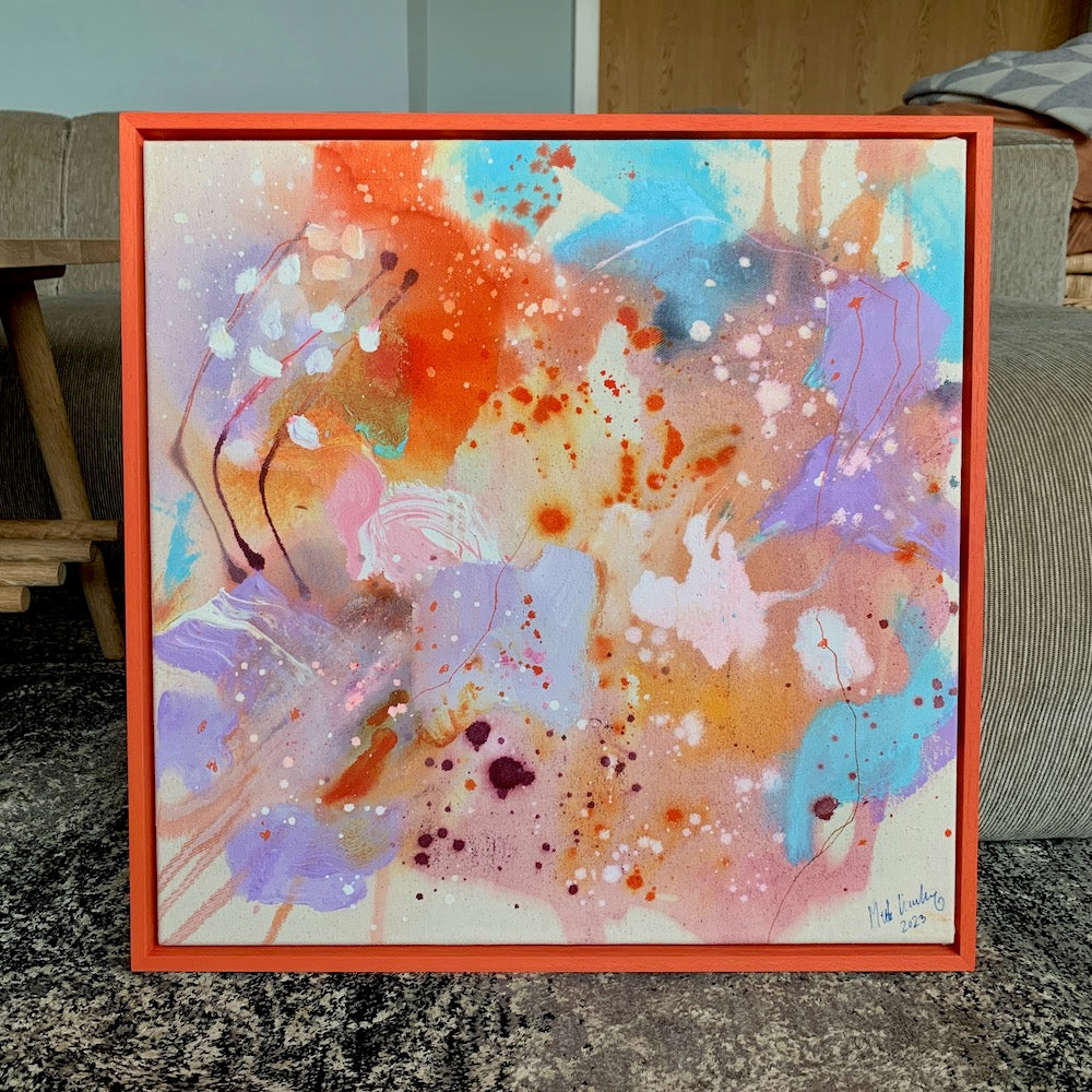 Colour scape #6 - 50x50 cm - orange ramme